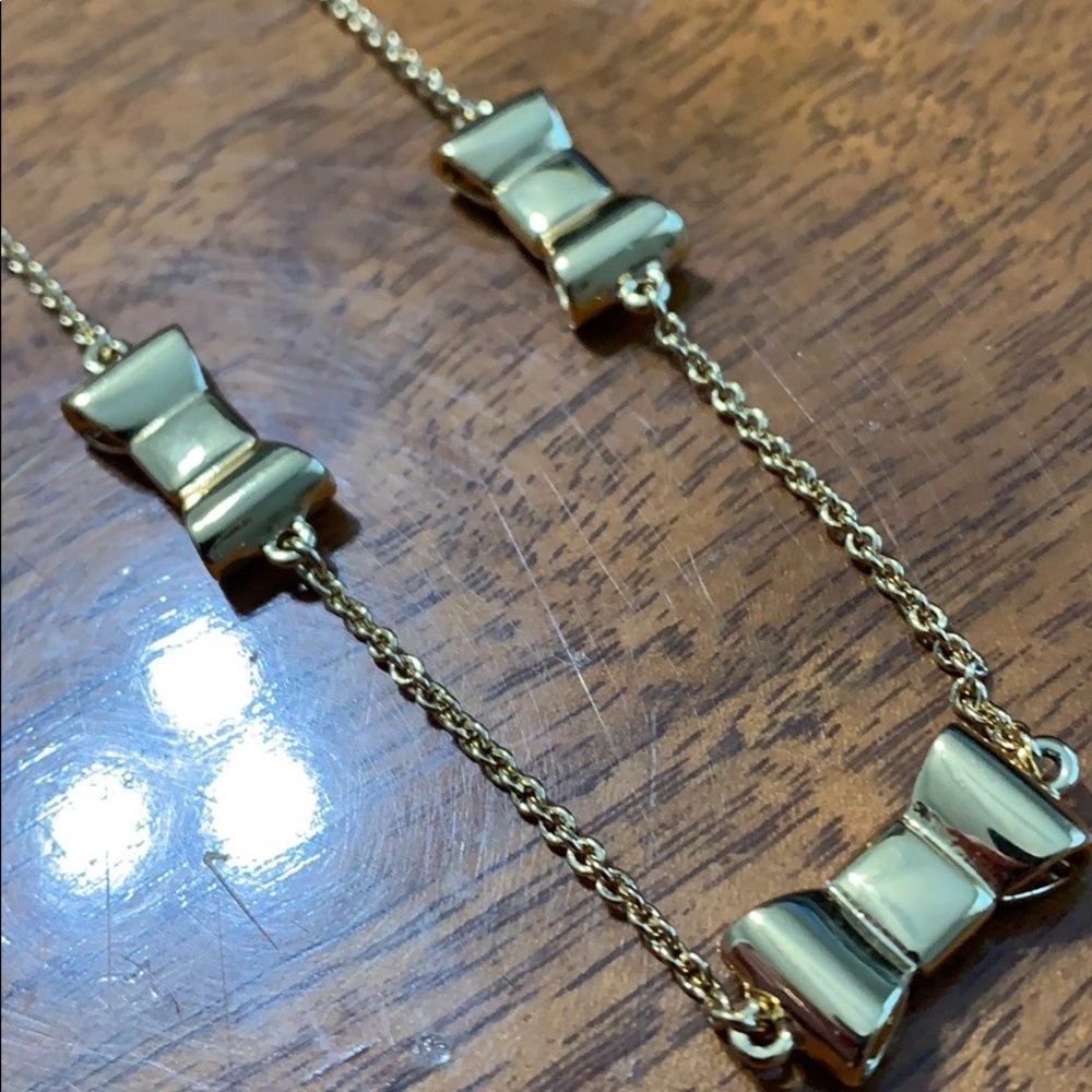 Kate Spade gold bow necklace
